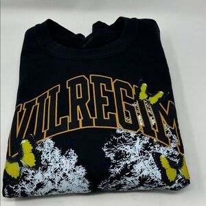 Civil Regime Black and Yellow Graphic Sweatshirt